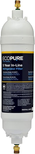 EcoPure EPINL30 5-Year In-Line Refrigerator Water Filter – Universal Fit by EcoPure+Water+Solutions