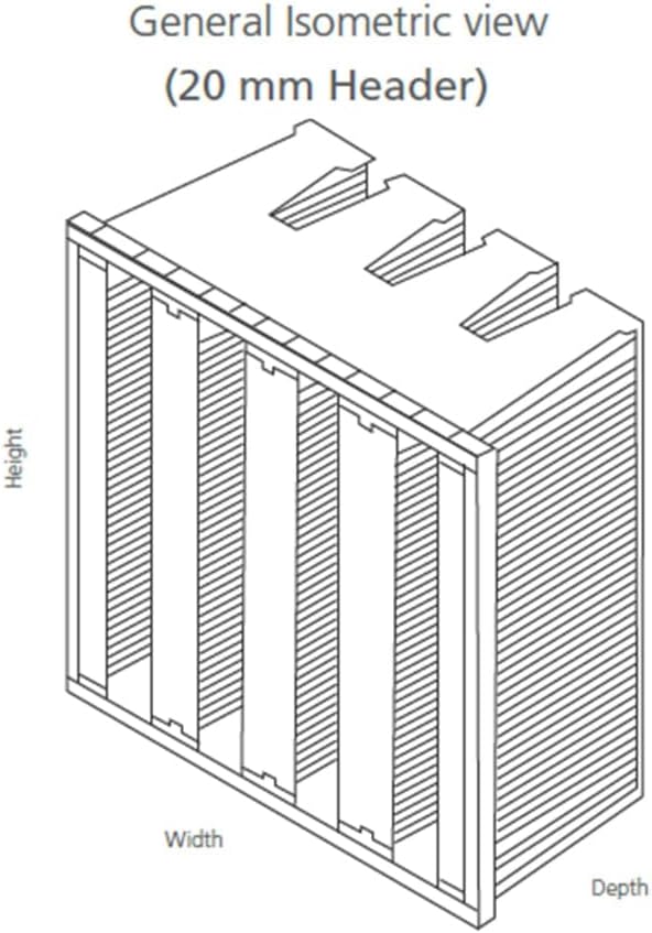 Mini Pleat Rigid Microglass V-Bank Air Filter 24x24x12 – MERV 11 ASHRAE 52.2 - Image 5