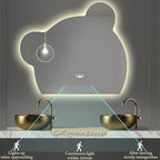 LTSRLL LED Vanity Mirror Cute Bear Decorative Mirror - Image 6