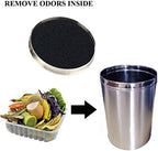 Becozofu 7.25 inch Kitchen Compost Bin Charcoal Filter Replacements, Compost Pail Replacement Carbon Filters, Round, Activated Charcoal, Set of 8 - Field & Pure