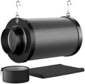 4 Inch Air Carbon Filter Smelliness Control with Australian Virgin Charcoal, Odor Removal Carbon Filter for Grow Tent, Inline Fan, Hydroponics, Pre-Filter Included, 4" x 12"