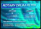 Rotary Drum Filter,Canister Filter,RDF Fully Automatic Water Self-Cleaning Filtration for Koi Pond,Fish Pond,Aquarium,Seedling Cultivation Base,Aquaculture,Hydroponics (4000GPH Advanced Edition) - Field & Pure