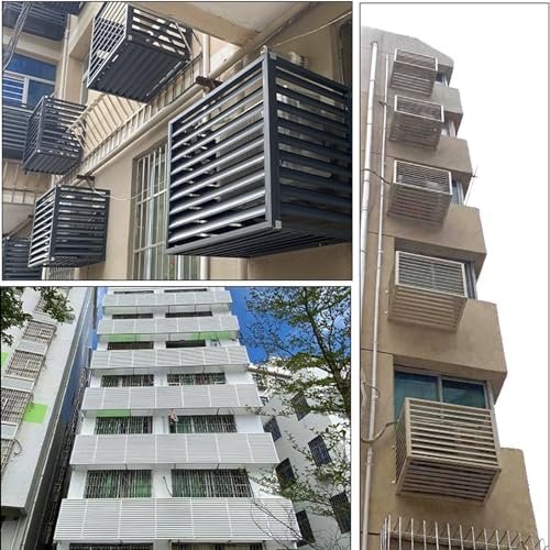 Pool pump covers for outside units, mini split covers for outside units, aluminum outdoor garden air conditioner cover, sturdy and durable, noise-proof, suitable for gardens, balconies, walls ( Color - Field & Pure