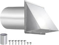 6 Inch Hooded Wall Vent with Screen and Damper, 6 Inch Exhaust Vent Cover Cap by JYINCPED