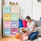 Teenyyou 10 Pack Fabric Storage Cubes 11 Inch Collapsible Cube Bins