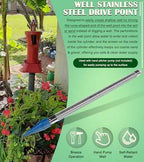 1721-1 1-1/4-Inch by 30-Inch Well Stainless Steel Drive Points, Heavy Duty Sand Points Well for Various of Soil, Drive Well Point
