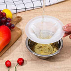 4 Pieces 200 Mesh Strainer, Nylon Funnel Filter for Cooking Oil, Milk, Juice, Wine, Cheese & Coffee, 5 Inch Funnel with Fine Mesh Strainer for Grease And Reuse Oil, Durable Nylon