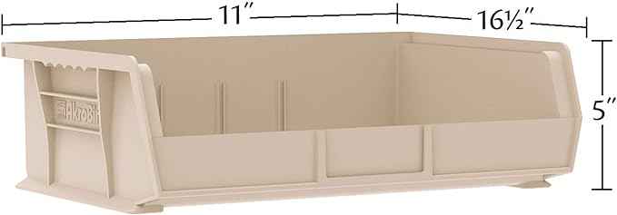 Akro-Mils 30255 AkroBins Plastic Storage Bins, Space-Saving Stackable Bins
