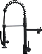 Fapully Black Kitchen Faucet, Commercial Pull Down Kitchen Sink Faucet by Fapully
