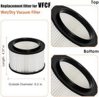VFCF Replacement Washable Filter fits Vacmaster 4 Gallon - Field & Pure