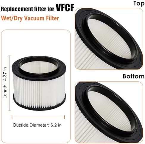 VFCF Replacement Washable Filter fits Vacmaster 4 Gallon - Field & Pure
