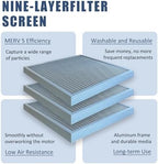 Washable Aluminum Furnace Air Filter, MERV 5, Electrostatic Reusable HVAC Filter (2 inch, 14" x 24" x 2") - Field & Pure