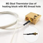 Ender 3 M3 Thermistor 300°C 1m/39.4Inch, 3D Printer M3 Stud Thermistor - Image 3