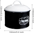 SOTECH Coffee Filter Holder Storage Metal Box Black Container Organizer Round - Image 6