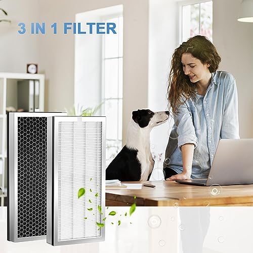 Replacement Filter 2 Pack Compatible with 40 Series Air Purifier,3-in-1 Filters, Contains H13 HEPA & Activated Carbon - Field & Pure
