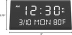 Kogonee Wooden Digital Alarm Clock, 0-100% Dimmer, 2 Alarm Settings, - Image 10