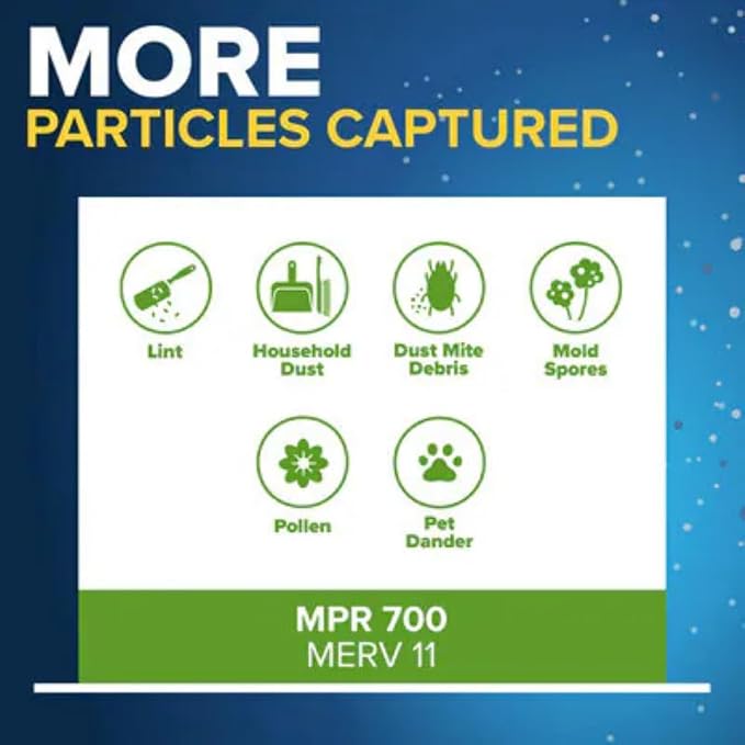 Filtrete 23 1/8x19 3/8x1 AC Furnace Air Filter, MERV 8, MPR 700, Tough on Pollen - Image 3