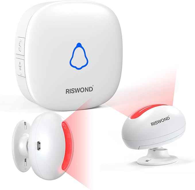 Wireless Motion Sensor Door Chime: Indoor Motion Detector Alarm Business Entry