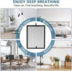 45i Replacement Filter Compatible with A-len BreatheSm-art Flex Bh400 & 45i Pure Air Purifier, Compared # B4-Fresh/FL40-Silver-Carbon, 2 Pack 3-in-1 HEPA Filter + 4 Pcs Activated Carbon Pre Filter - Field & Pure