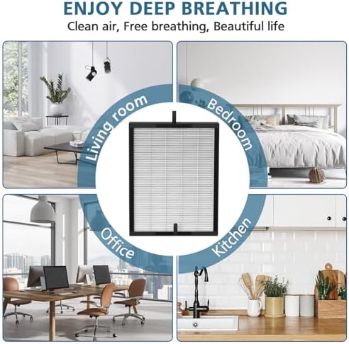 45i Replacement Filter Compatible with A-len BreatheSm-art Flex Bh400 & 45i Pure Air Purifier, Compared # B4-Fresh/FL40-Silver-Carbon, 2 Pack 3-in-1 HEPA Filter + 4 Pcs Activated Carbon Pre Filter - Field & Pure