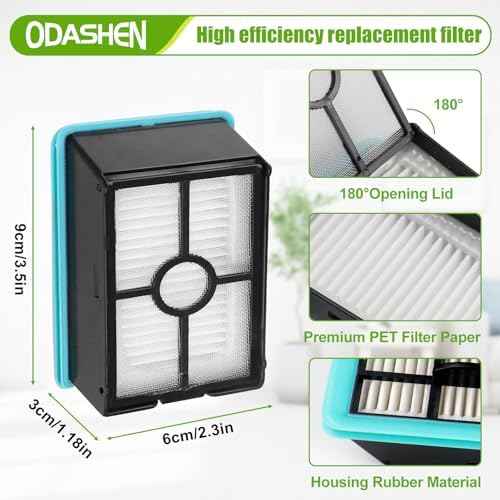 Brush Roll and Filter Replacement Parts for Bissell Crosswave HF2/3845N/3831 Floor Scrubber,1 Roller Brush 1 Filter 1 Cleaning Brush (Set 2)