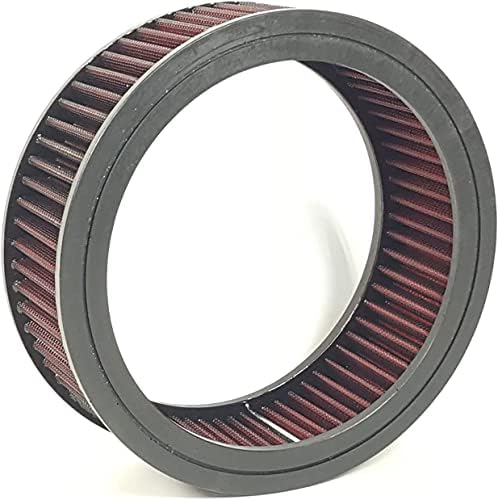 Round Washable Air Filter Cleaner Red Element Replacement Filter Flow