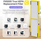 4-Pack Flt5000 Filter C Replacement Filter Compatible with AC5000, AC5000E, AC5250PT, AC5350B, AC5350BCA, AC5350W, AC5300B, CDAP5500B, AP2800CA