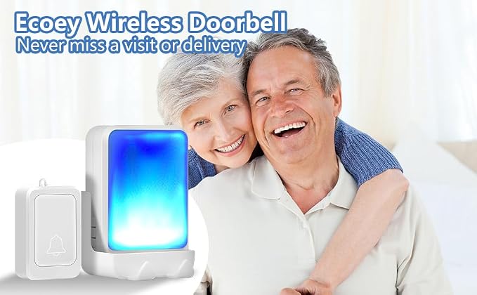 Loud Flash Doorbell with 7 Colors of Bright Light and 4 Volumes, Wireless - Image 8