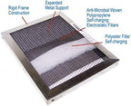 25x25x1 Electrostatic Washable Permanent A/C Furnace Air Filter - Reusable - Silver Frame - Field & Pure