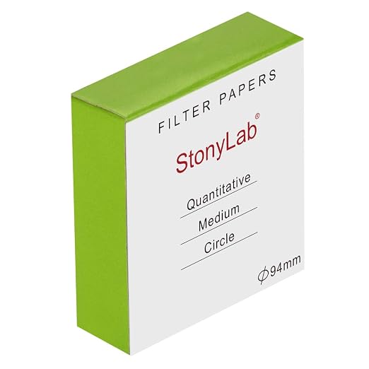 StonyLab Quantitative Filter Paper Circles, 94mm Diameter Cellulose Filter Paper by StonyLabScientific