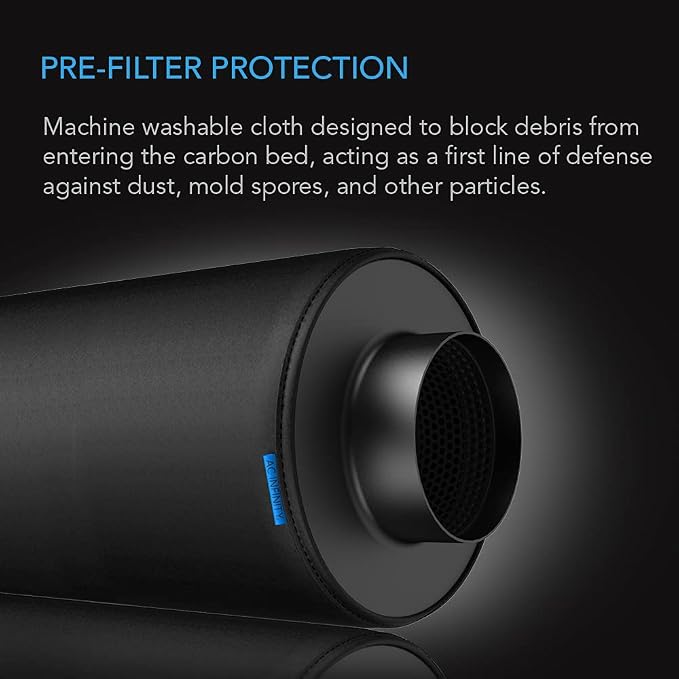 AC Infinity Pre-Filter Cloth 4”, Replacement Inline Filter Sleeve 2-Pack - Image 2