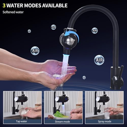 HOMELODY Water Filter for Sink Faucet 3.0 - Upgraded LED Display 3000-4000L Faucet Mount Water Tap Filter Reduces Lead Chlorine Heavy Metals, Faucet Water Filter Fits Most Standard US Faucets - Field & Pure