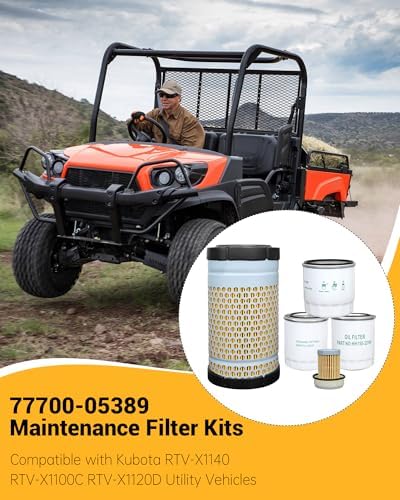7700-05389 Maintenance Filter Kit Compatible with Kubota RTV - Field & Pure