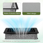 10 Pcs 4 x 10 Inch Floor Register Cover Trap, Floor Vent Filters Screen Floor Air Vent Mesh Net Trap Keeps Bugs, Coins, Pet Hair, Food Out (Black)