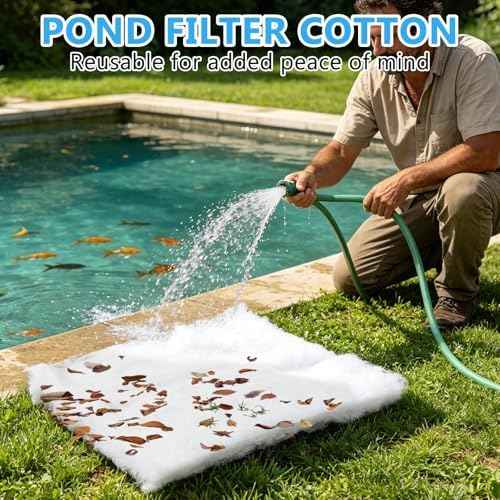 18" x 72" x 1" Thick Pond Filter Pad, High Density Pond Filter Media Roll, Cut-to-Size Aquarium Filter Sponge for Koi Ponds, Outdoor Ponds, Fish Tanks & Waterfall Filter