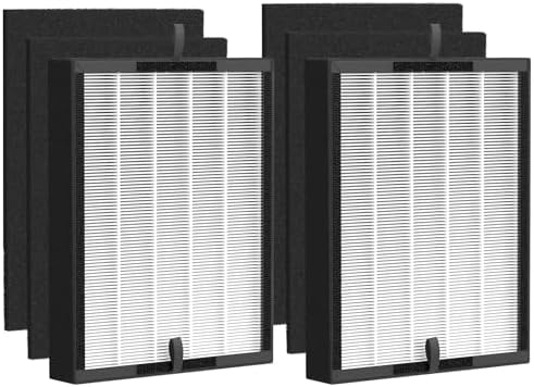 45i Replacement Filter Compatible with A-len BreatheSm-art Flex Bh400 & 45i Pure Air Purifier, Compared # B4-Fresh/FL40-Silver-Carbon, 2 Pack 3-in-1 HEPA Filter + 4 Pcs Activated Carbon Pre Filter - Field & Pure