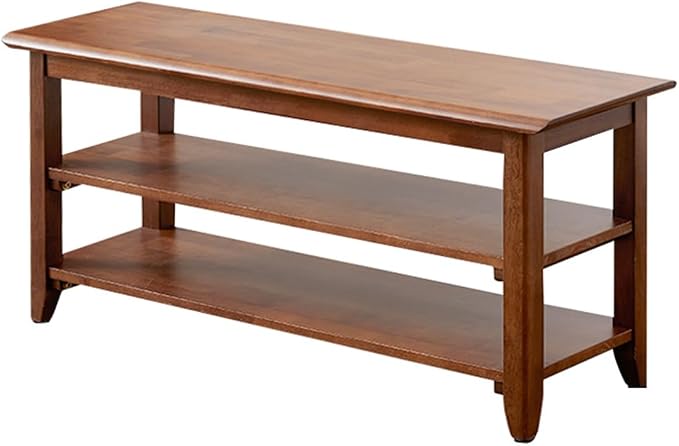XKZG Storage Bench Wooden Shoe Rack Bench Rustic Solid Wood Entryway Bench - Image 8