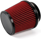 Red 3" 76mm Inlet Cone Replacement Dry Air Filter High Flow Car Performance - Image 2