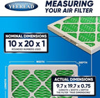 10x20x1 MERV 13 Air Filters, 6-Pack, Actual Size: 9.70" x 19.70" x