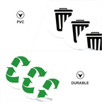 BESTOYARD 6-Pack Adhesive Garbage Classification Decals Waterproof Waste - Image 6