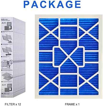 LEKEN 16x20x1 AC Furnace HVAC Filter Reusable Electrostatic Filters MERV 13 For Households With Pets, Contain 1 reusable ABS frame+12 filter Medias, (Precise Size 15.68" x 19.68" x 0.75")