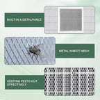 12"x12"Aluminum Gable Vent - Shed Vents with Screen,Vent Opening: 10"