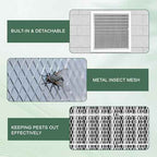 2-Pack 20"x20" Gable Vent - Premium Aluminum,Filter Screen for