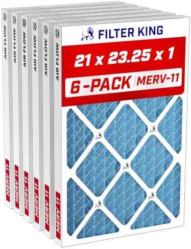 Filter King 21x23.25x1 Air Filter MERV 11, AC Furnace Filters (6-Pack)