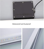 Rectangle Bathroom Mirror with Lights Touch Control Switch Demister Pad - Image 6