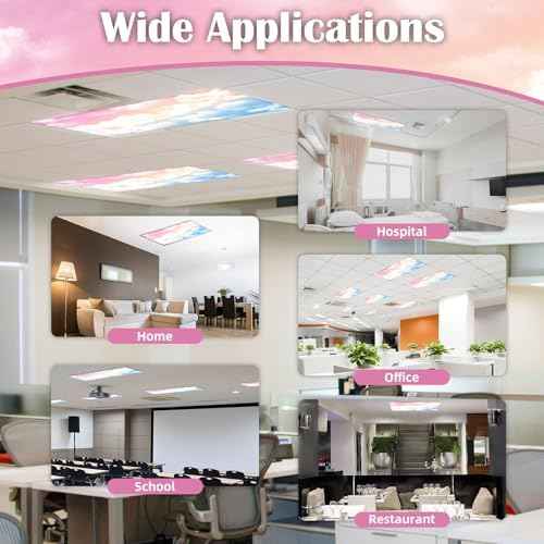 ANGSYLTH 2 Pcs Fluorescent Light Covers, 4x2 Feet Covers for Ceiling Lights