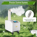 3kg/H Ultrasonic Industrial Agricultural Humidifer Commercial Large Volume Automatic Mist Cooling Sprayer Airflow for Warehouse Greenhouse Garden 160M³/H