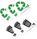 Veemoon 6-Piece Set of Self-Adhesive Garbage Classification Label Stickers by Veemoon