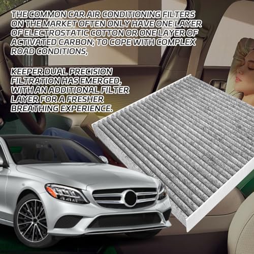 Cabin Air Filter for Car CF10285 CP285 Cabin Air Filter Replacement with Activated Carbon for Toyota Camry, 4Runner, RAV4, Tundra, Highlander, Corolla, Sienna, Prius, Subaru, Lexus, Scion, Jaguar - Field & Pure