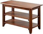 XKZG Storage Bench Wooden Shoe Rack Bench Rustic Solid Wood Entryway Bench - Image 8
